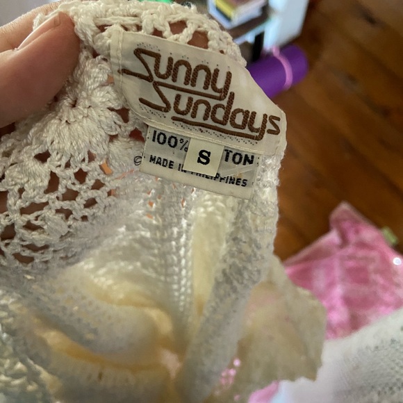 Vintage 80s crocheted skirt and top set - Picture 5 of 5